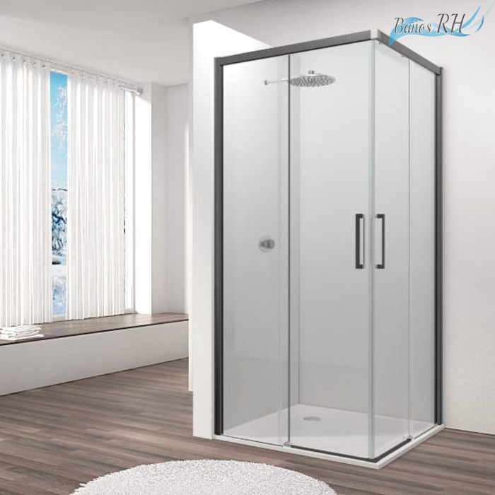 Mampara de ducha con dos puertas correderas y dos fijos RH1676 - Mamparas de  ducha a medida