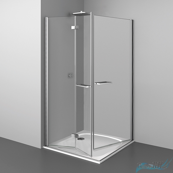 Mampara de ducha angular con tres puertas plegables rh1704 - Mamparas de  ducha a medida