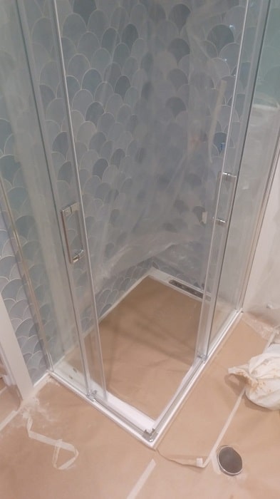 Mampara de ducha angular puertas correderas Acero RH1684